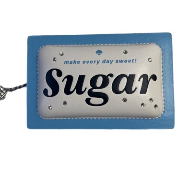 ♠️♠️ Kate Spade Coffee Break 3D Sugar Packet Small Card Holder Cream Multi NWT - Picture 2 of 7